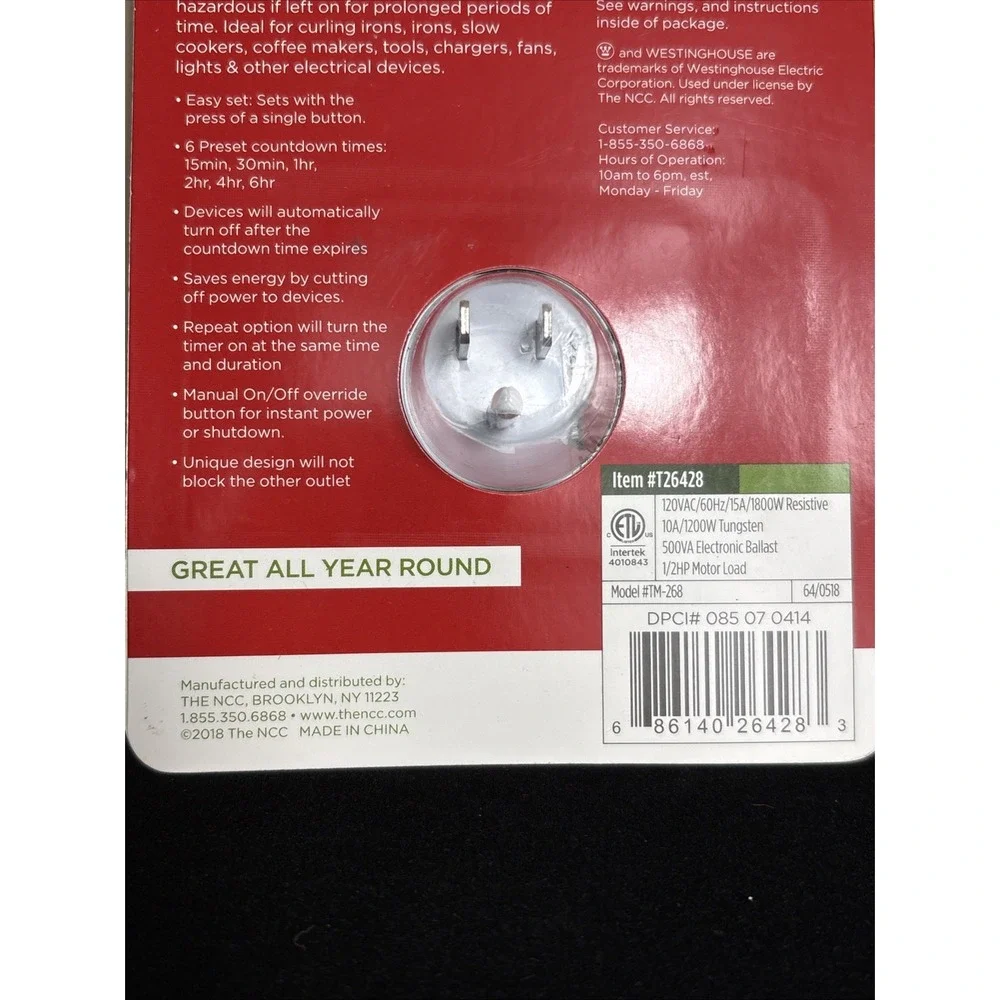 New‎ Westinghouse 1-Outlet Countdown Bar Timer
